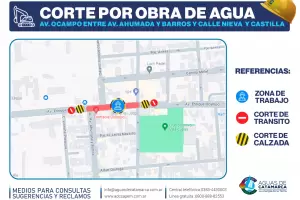 Corte por obras de Aguas de Catamarca: dnde y a quienes afecta