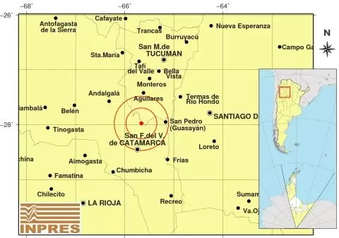 Terremoto en Catamarca, magnitud de 4