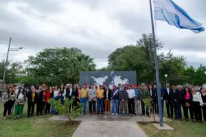 Homenajearon a veteranos y cados en Malvinas en Fray Mamerto Esqui