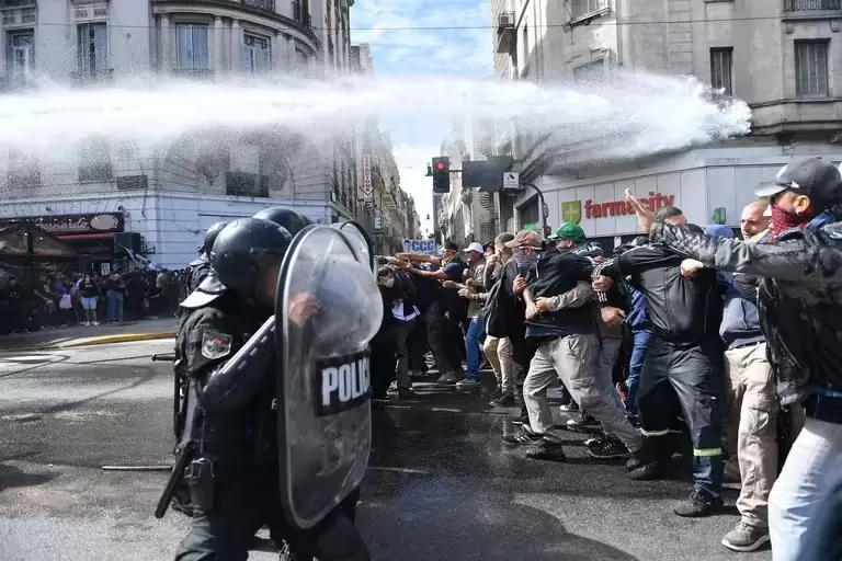 Incidentes en la marcha piquetera