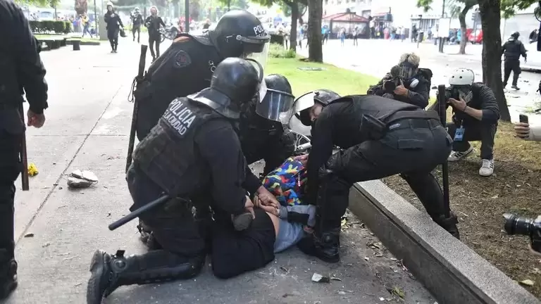 Incidentes en la marcha piquetera