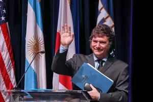 El presidente Milei ya grab su mensaje en la Casa Rosada