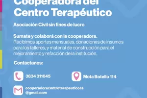 Inician campa�a para asociarse a la Cooperadora del Centro Terap�utico de Salud