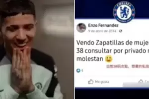 Qu vergenza: la sorpresa de Enzo Fernndez en la TV de China cuando le mostraron viejo posteos de Facebook