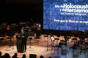 Milei encabez el acto por el Da del Holocausto y reforz su respaldo a Israel