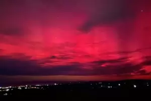 Una tormenta solar caus una impresionante aurora austral en Ushuaia