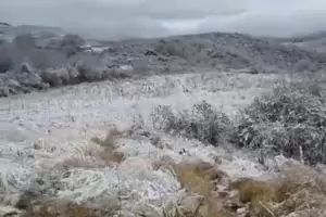 Y el otoo trajo un increble manto blanco en Ambato