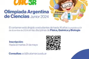 Inscripciones abiertas para la Olimpada Argentina de Ciencias Junior 2024