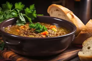 Recetas para calmar el fro: lentejas con verduras asadas