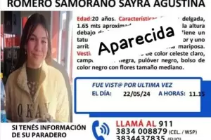 Apareci Sayra Agustina, la joven de 20 aos buscada intensamente
