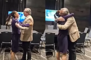 El abrazo de Fernndez y el saludo de CFK a Sheinbaum tras ser electa presidenta
