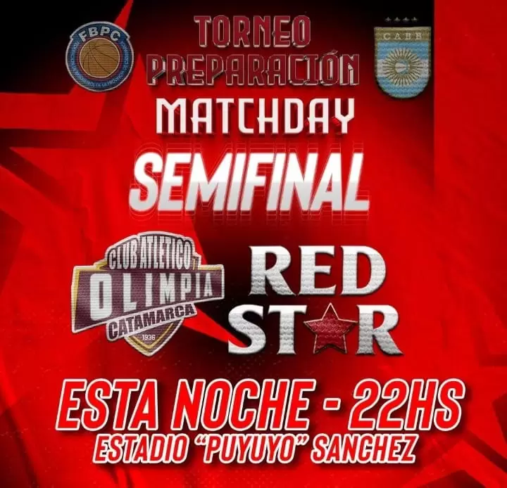 Red Star juega la semi desde las 22, en el Puyuyo Snchez ante Olimpia