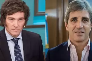 Milei y Caputo se presentan ante empresarios e intentan llevar calma antes del debate