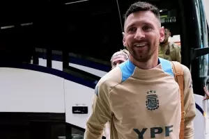 Con Lionel Messi como lder, la Seleccin Argentina arrib a Atlanta