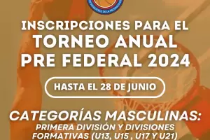 Abren las inscripciones para el anual pre federal de bsquet