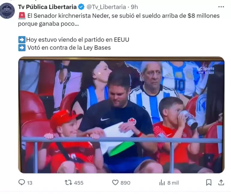 neder polemica copa america