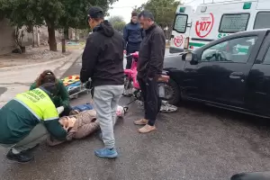 Una Motociclista result lesionada en una colisin