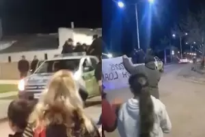 Desaparicin de Loan: vecinos protestaron frente a la comisara durante el traslado de uno de los acusados