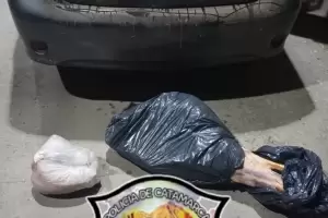Decomisan carne vacuna y porcina en un puesto caminero de La Paz