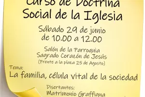 Contina el Curso de Doctrina Social de la Iglesia: la cita es maana sbado
