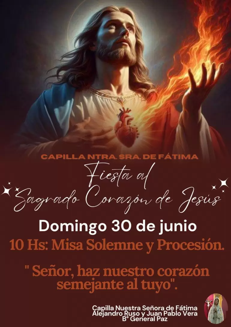 Fiesta en honor del Sagrado Corazn de Jess en el barrio General Paz