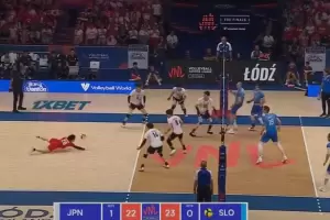 El coraje de Japn para lograr el punto imposible que conmueve al vley