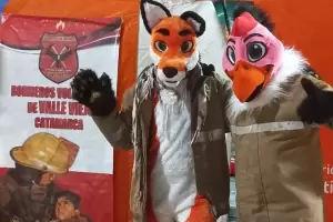 Escape en el Poncho: la experiencia simulada de los Bomberos de Valle Viejo