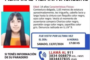 Buscan desesperadamente a Tiziana Jackeline Almaraz, una adolescente de 14 aos
