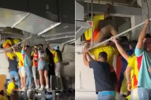 Hinchas colombianos intentaron meterse al estadio de la final de la Copa Amrica por el sistema de ventilacin