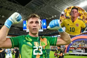 La picante respuesta de Dibu Martnez a James Rodrguez tras ganar la Copa Amrica