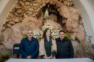 La vicepresidenta Villarruel visit a la Virgen del Valle en La Gruta