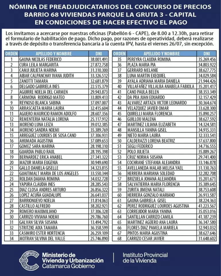 IPV licitacion