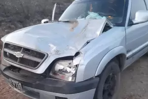 Cuesta de El Portezuelo: una camioneta choc con un equino