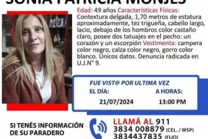 Buscan desesperadamente a Patricia Monjes, una mujer de 49 aos