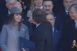 El fro saludo de Milei y Villarruel en La Rural