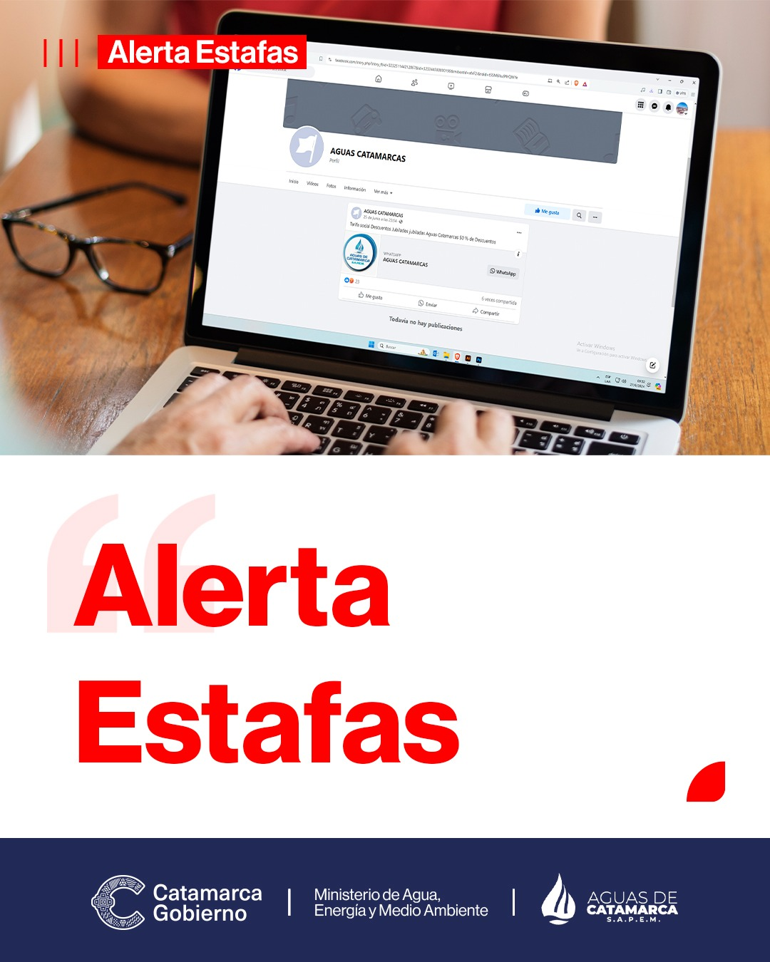 Aguas de Catamarca advierte que continúan los intentos de estafa a su ...