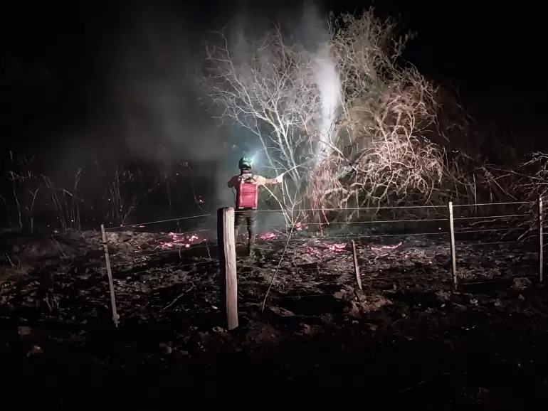 Incendio en Manantiales