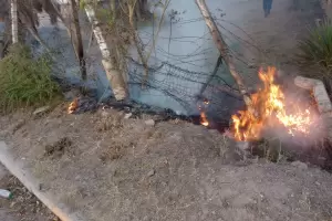 Quema de pastizales: fue sofocado por policas