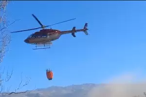 Contuvieron el incendio forestal entre Las Juntas y La Puerta
