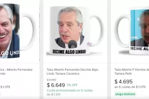 Polmica en las redes por la venta de unas tazas "Decime algo lindo" de Fernndez