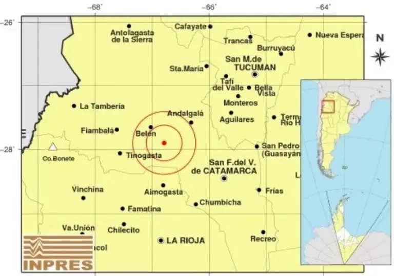 Temblor en Catamarca