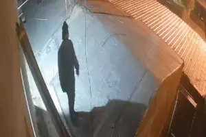 Ladrn ingres por el techo de una vivienda y qued grabado