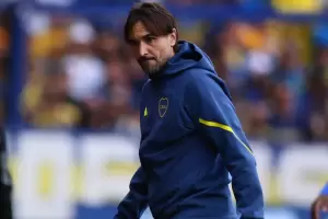 Diego Martnez tuvo que suspender la prctica de Boca porque un jugador se lesion