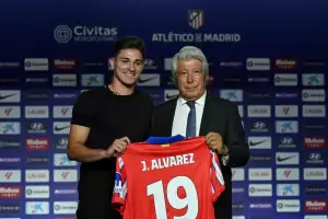 Julin lvarez fue presentado como nuevo jugador de Atltico de Madrid