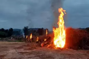 Nueva quema contralada en Valle Viejo