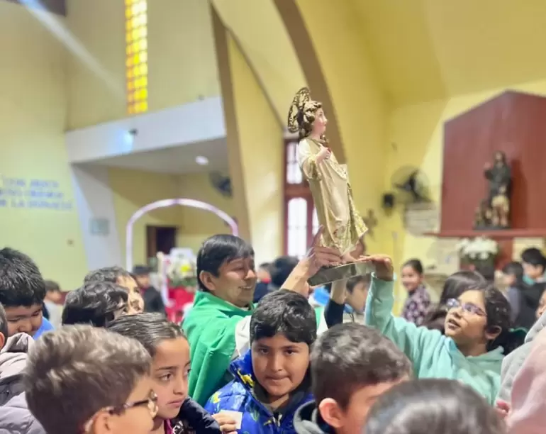 Los chicos vivieron a pleno su día junto a su patrono Jesús Niño