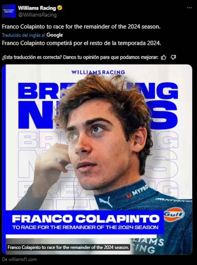 Franco Colapinto