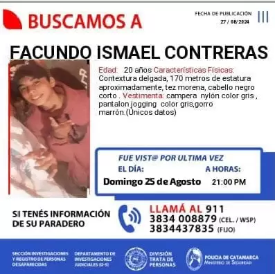 Buscan desesperadamente a un joven de 20 aos