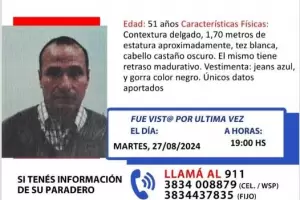 Buscan intensamente a un hombre de 51 aos de Fray Mamerto Esqui