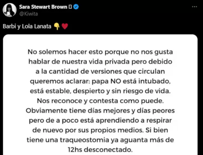ara Stewart Brown, exesposa de Jorge Lanata,